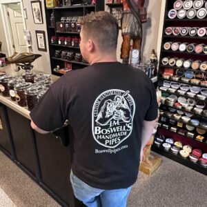 Boswell’s Pipes and Cigars  Custom Logo T-Shirt Black