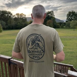Boswell’s Pipes and Cigars  Custom Logo T-Shirt Olive Green